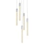 Elegant Lighting Weston 5 Light 16" Wide LED Crystal Multi Light Pendant with Clear Crystal Accents Chrome
