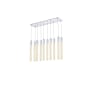 Elegant Lighting Weston 10 Light 42" Wide LED Crystal Linear Pendant with Clear Crystal Accents Chrome