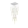 Elegant Lighting Weston 25 Light 36" Wide LED Crystal Multi Light Pendant with Clear Crystal Accents Chrome