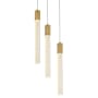Elegant Lighting Weston 3 Light 16" Wide LED Crystal Multi Light Pendant with Clear Crystal Accents Satin Gold