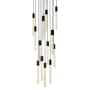 Elegant Lighting Weston 13 Light 30" Wide LED Crystal Multi Light Pendant with Clear Crystal Accents Black