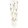 Elegant Lighting Weston 13 Light 30" Wide LED Crystal Multi Light Pendant with Clear Crystal Accents Satin Gold