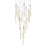 Elegant Lighting Weston 16 Light 36" Wide LED Crystal Multi Light Pendant with Clear Crystal Accents Chrome