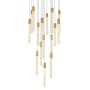Elegant Lighting Weston 16 Light 36" Wide LED Crystal Multi Light Pendant with Clear Crystal Accents Satin Gold