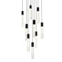 Elegant Lighting Aurora 20" Wide Crystal Multi Light Pendant Black