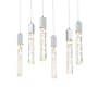 Elegant Lighting Aurora 32" Wide Crystal Linear Pendant Chrome