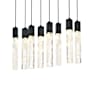Elegant Lighting Aurora 36" Wide Crystal Linear Pendant Black