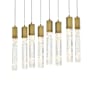 Elegant Lighting Aurora 36" Wide Crystal Linear Pendant Satin Gold