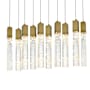 Elegant Lighting Aurora 42" Wide Crystal Linear Pendant Satin Gold