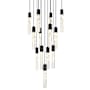 Elegant Lighting Aurora 26" Wide Crystal Multi Light Pendant Black
