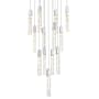 Elegant Lighting Aurora 26" Wide Crystal Multi Light Pendant Chrome