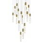 Elegant Lighting Aurora 30" Wide Crystal Multi Light Pendant Chrome