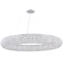 Elegant Lighting Paris 24 Light 59" Wide Crystal Ring Chandelier with Clear Royal Cut Crystals Chrome