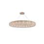 Elegant Lighting Paris 24 Light 59" Wide Crystal Ring Chandelier with Clear Royal Cut Crystals Brass