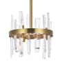 Elegant Lighting Serena 6 Light 12" Wide Crystal Pendant with Clear Crystal Accents Satin Gold