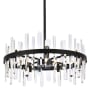 Elegant Lighting Serena 14 Light 25" Wide Crystal Drum Chandelier with Clear Crystal Accents Black