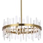 Elegant Lighting Serena 14 Light 25" Wide Crystal Drum Chandelier with Clear Crystal Accents Satin Gold