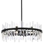 Elegant Lighting Serena 16 Light 32" Wide Crystal Drum Chandelier with Clear Crystal Accents Black