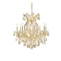 Elegant Lighting Maria Theresa 9 Light 26" Wide Crystal Chandelier with Golden Teak Royal Cut Crystals Gold