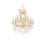 Elegant Lighting Maria Theresa 13 Light 27" Wide Crystal Chandelier with Clear Royal Cut Crystals Gold