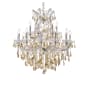 Elegant Lighting Maria Theresa 19 Light 30" Wide Crystal Chandelier with Golden Teak Royal Cut Crystals Chrome