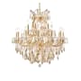 Elegant Lighting Maria Theresa 19 Light 30" Wide Crystal Chandelier with Golden Teak Royal Cut Crystals Gold