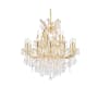 Elegant Lighting Maria Theresa 19 Light 30" Wide Crystal Chandelier with Clear Royal Cut Crystals Gold