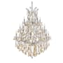 Elegant Lighting Maria Theresa 28 Light 38" Wide Crystal Chandelier with Golden Teak Royal Cut Crystals Chrome