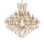 Elegant Lighting Maria Theresa 37 Light 44" Wide Crystal Chandelier with Golden Teak Royal Cut Crystals Golden Teak