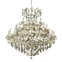 Elegant Lighting Maria Theresa 41 Light 52" Wide Crystal Chandelier with Golden Teak Royal Cut Crystals Chrome