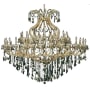 Elegant Lighting Maria Theresa 49 Light 72" Wide Crystal Chandelier with Golden Teak Royal Cut Crystals Gold