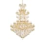 Elegant Lighting Maria Theresa 87 Light 72" Wide Crystal Chandelier with Golden Teak Royal Cut Crystals Gold