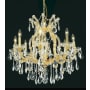 Elegant Lighting Maria Theresa 9 Light 26" Wide Crystal Chandelier with Clear Royal Cut Crystals Gold