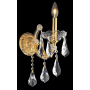 Elegant Lighting Maria Theresa 12" Tall Wall Sconce with Clear Royal Cut Crystals Gold