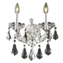 Elegant Lighting Maria Theresa 2 Light 16" Tall Wall Sconce with Clear Royal Cut Crystals Chrome