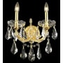 Elegant Lighting Maria Theresa 2 Light 16" Tall Wall Sconce with Clear Royal Cut Crystals Gold