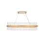 Elegant Lighting Dallas 28 Light 48" Wide Crystal Linear Chandelier with Clear Crystal Accents Satin Gold