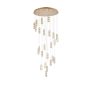 Elegant Lighting Polaris 25 Light 42" Wide LED Crystal Chandelier Gold