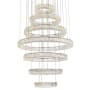 Elegant Lighting Monroe 40" Wide LED Crystal Ring Chandelier with Clear Crystal Accents Chrome