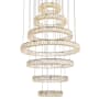 Elegant Lighting Monroe 40" Wide LED Crystal Ring Chandelier with Clear Crystal Accents Gold