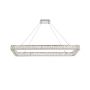 Elegant Lighting Monroe 50" Wide LED Crystal Linear Chandelier with Clear Crystal Accents Chrome