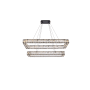 Elegant Lighting Monroe 42" Wide LED Crystal Linear Chandelier with Clear Crystal Accents Black