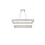 Elegant Lighting Monroe 42" Wide LED Crystal Linear Chandelier with Clear Crystal Accents Chrome