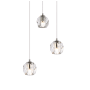 Elegant Lighting Eren 3 Light 12" Wide Crystal Multi Light Pendant Chrome