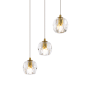 Elegant Lighting Eren 3 Light 12" Wide Crystal Multi Light Pendant Gold