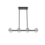 Elegant Lighting Eren 8 Light 31" Wide Crystal Linear Pendant Black