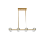 Elegant Lighting Eren 8 Light 31" Wide Crystal Linear Pendant Satin Gold