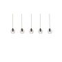 Elegant Lighting Eren 5 Light 32" Wide Crystal Linear Pendant Black