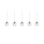 Elegant Lighting Eren 5 Light 32" Wide Crystal Linear Pendant Chrome