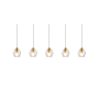 Elegant Lighting Eren 5 Light 32" Wide Crystal Linear Pendant Gold